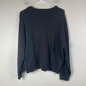 The Great Black Ruffle Front Crewneck Sweatshirt Women Size 1‎